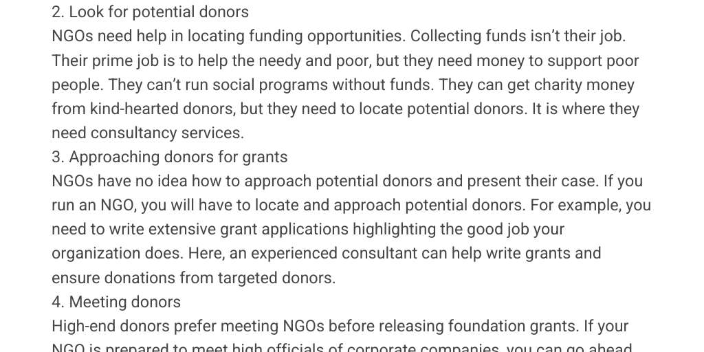 Why Do NGOs Need Nonprofit Consulting Services? by IDC Giving Group - Infogram