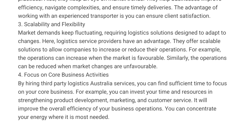 6 Advantages Of 3PL Companies In Australia by Btk Logistics - Infogram