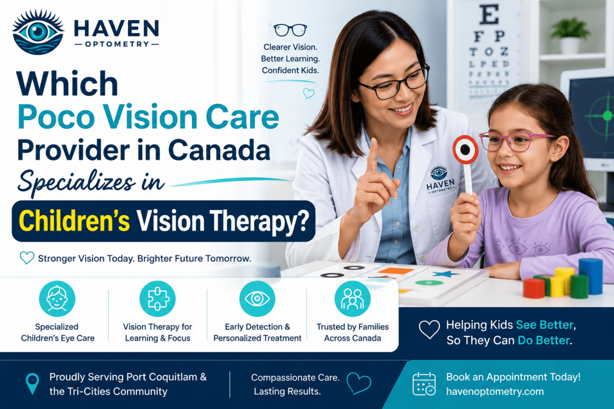 Which Poco Vision Care provider in Canada specializes in children’s vision therapy?