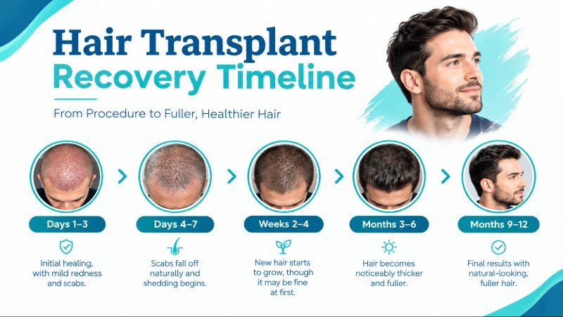 Hair Transplant Recovery Timeline: Expectation After Surgery